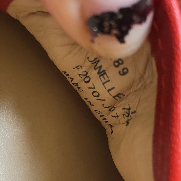 Coach Tan Canvas with Burnt Orange Leather Flats - Picture 6 of 7